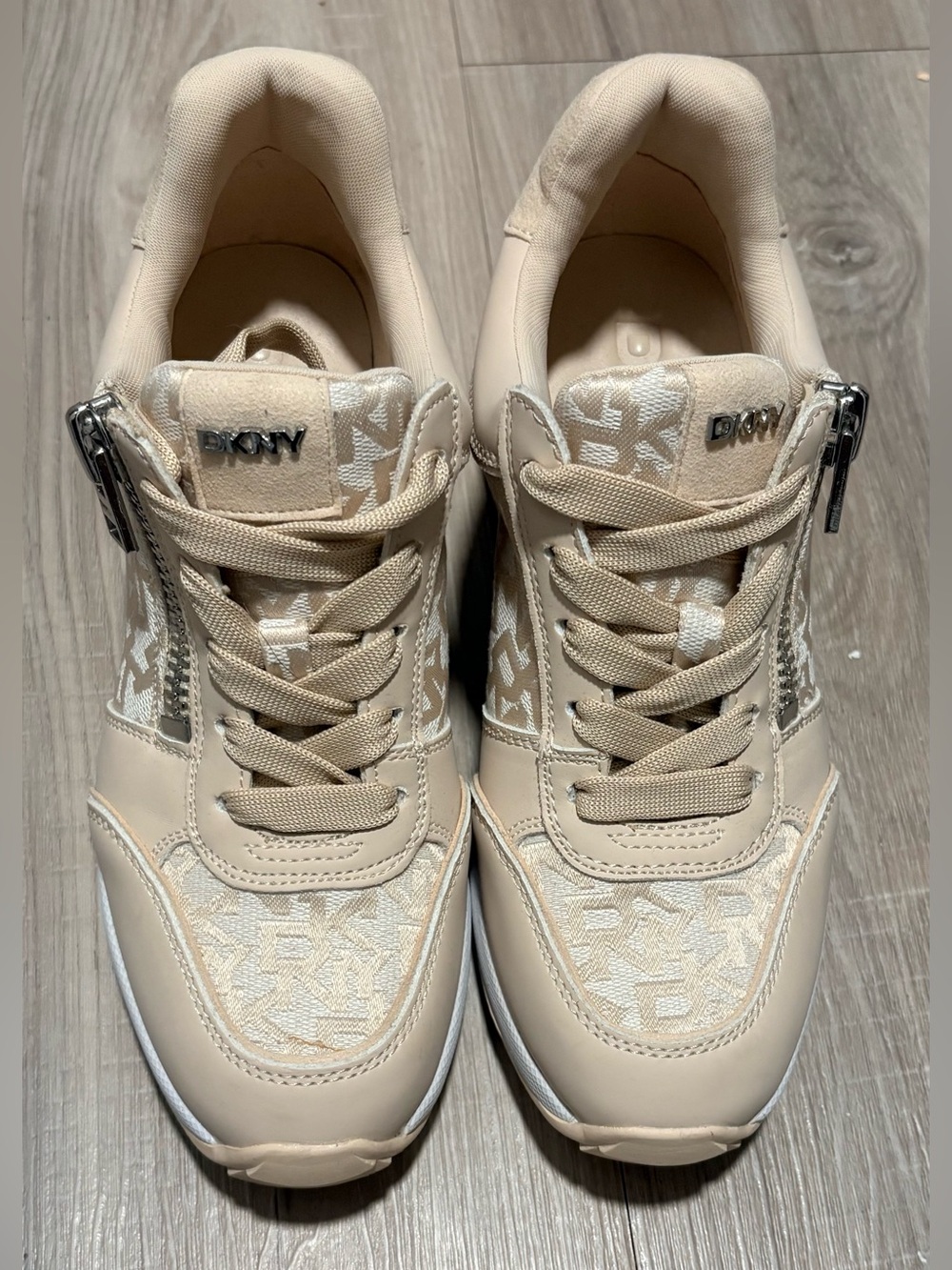DKNY Women's Kalina Lace-Up Wedge Sneakers